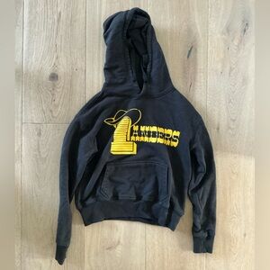 Landers Vintage CALIFORNIA Charcoal Hoodie with Knitted Drawstring